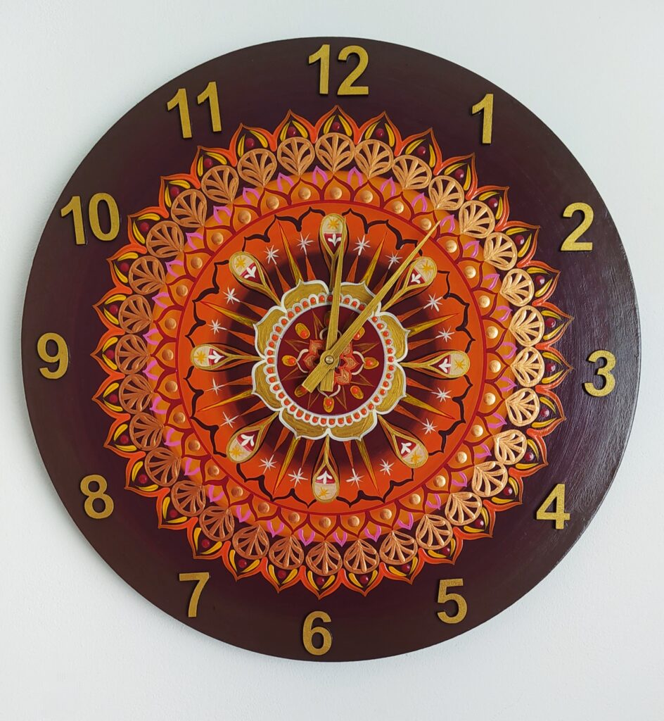 házasság mandala falióra 40 cm